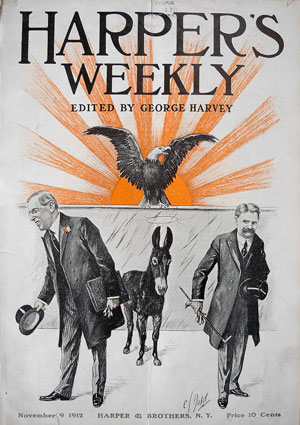 C.J. (Charles Jay) Budd, "The Winning Ticket: President Woodrow Wilson and Vice President Thomas Marshall," Harper's Weekly, November 9, 1912