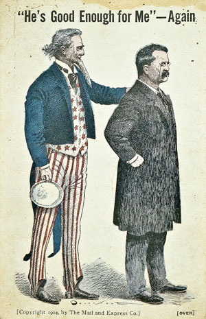 Homer Davenport, "He's Good Enough for Me – Again," postcard, 1912